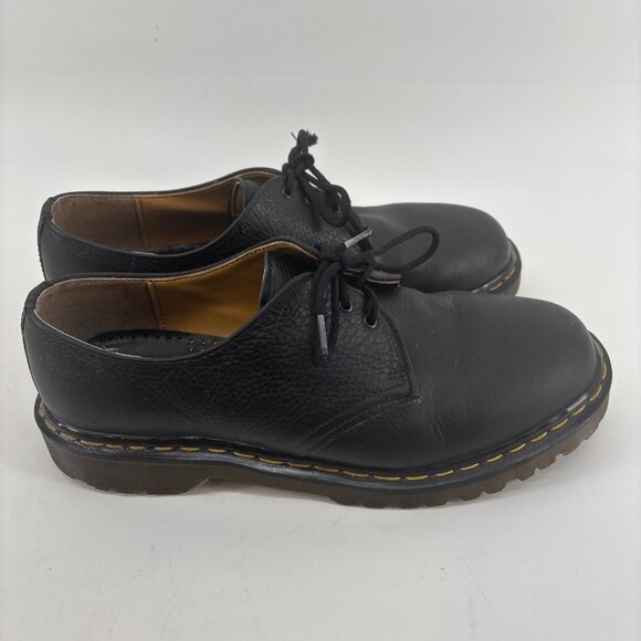 Dr Martens 1A89 Black Derby Lace Up Shoes Size 10 - Picture 5 of 16